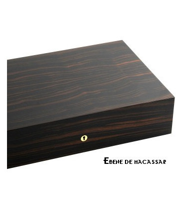 Elie Bleu - "Classic" box in ebony for 8 watches and 20 cufflinks