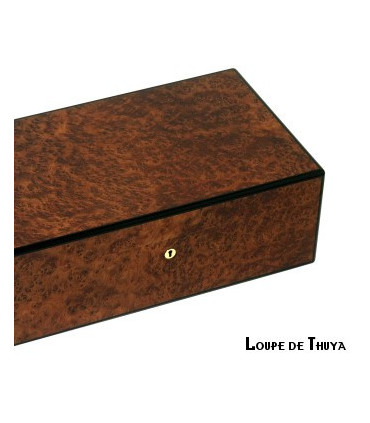 Elie Bleu - "Classic" box in ebony for 8 watches and 20 cufflinks