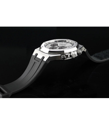 Rubber B Strap for Audemars Piguet Royal Oak 41mm on Bracelet - APV41 Velcro Series Black