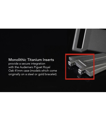 Rubber B Strap for Audemars Piguet Royal Oak 41mm on Bracelet - APV41 Velcro Series Black