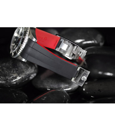 Rubber B strap M112 Black/Red