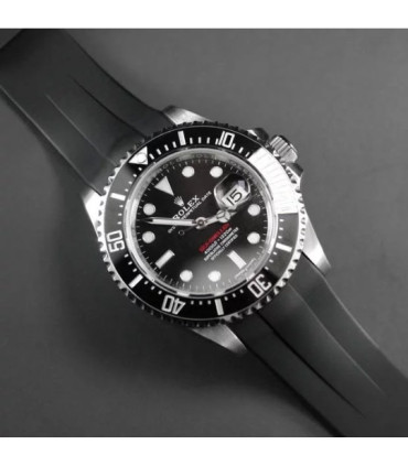 Rubber B strap M113 Black with buckle