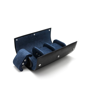 Phase De Lune Leather travel case for 3 watches