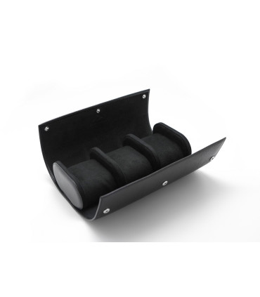 Phase De Lune Leather travel case for 3 watches