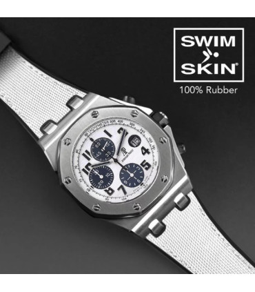 Rubber B strap Sailcloth SwimSkin APC42 White  