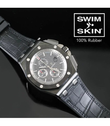 Rubber B strap Sailcloth SwimSkin APC44 Black  