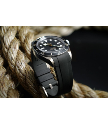 Rubber B strap T801 Black with buckle
