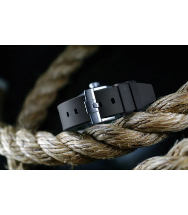 Rubber B strap T801 Black with buckle