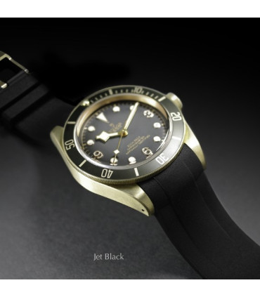 Rubber B strap T803 Black with buckle