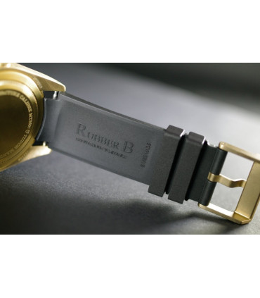 Rubber B strap T803 Black with buckle