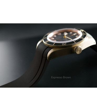 Rubber B strap T803 Brown with buckle 