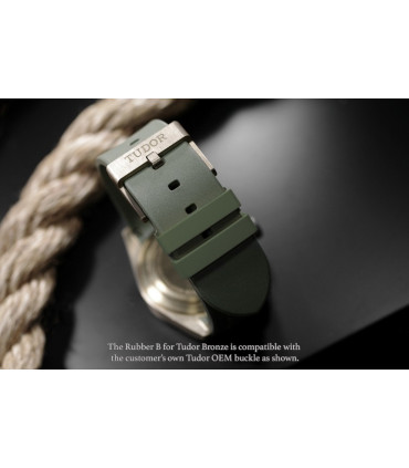 Rubber B strap T803 Military Green with buckle 