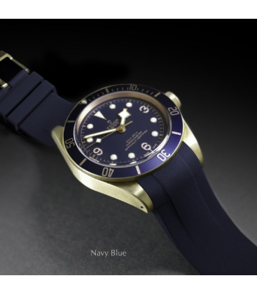 Rubber B strap T803 Navy with buckle 