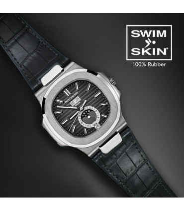 Rubber B strap Alligator SwimSkin PK79S Black 