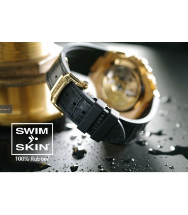 Rubber B strap Alligator SwimSkin PK79S Brown 