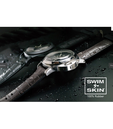 Rubber B strap Alligator SwimSkin PS24 Black