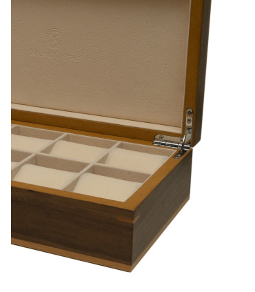Clipperton 10 watch box in brown wood