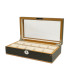 Clipperton 10 watch box in grey wood with glass lid