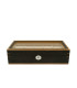 Clipperton 10 watch box in grey wood with glass lid