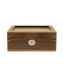 Clipperton 6 watch box in brown wood with glass lid