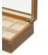Clipperton 6 watch box in brown wood with glass lid