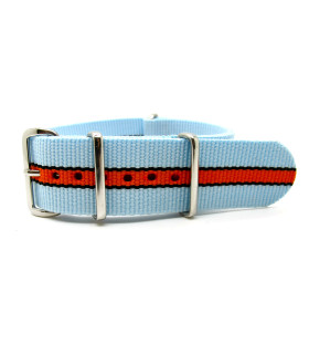 NATO Strap white/black/orange