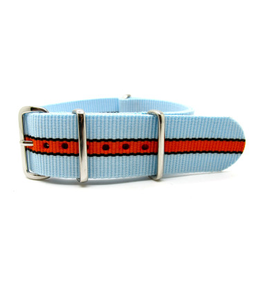 NATO Strap white/black/orange