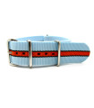 NATO watch strap Blue/black/orange "Gulf"