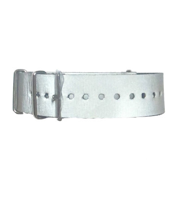 NATO strap Silver/Grey Reflective
