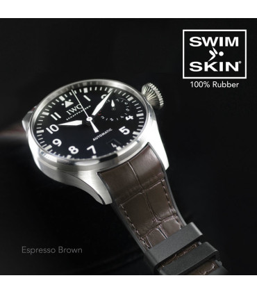 Rubber B strap Alligator SwimSkin for IWC Big pilot -