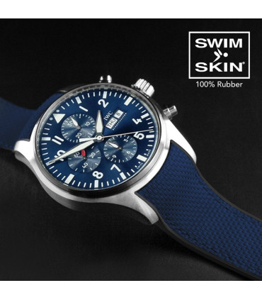 Rubber B strap Ballistic SwimSkin for IWC Pilot Chronograph 21mm -