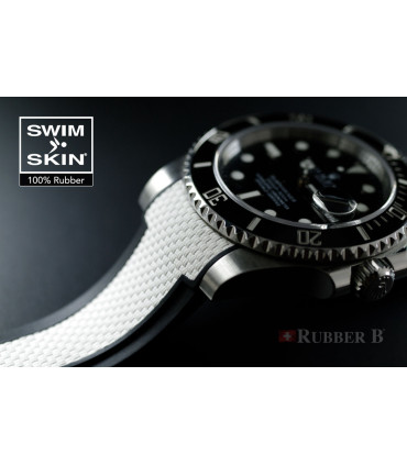 Rubber B strap Swimskin Ballistic White