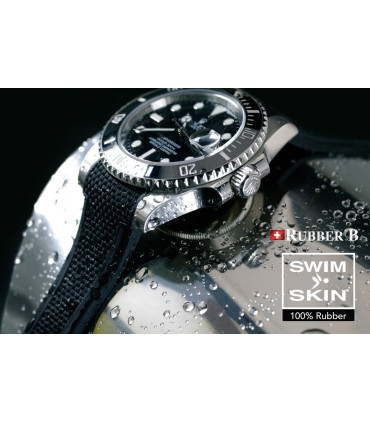 Rubber B strap Swimskin Ballistic Black