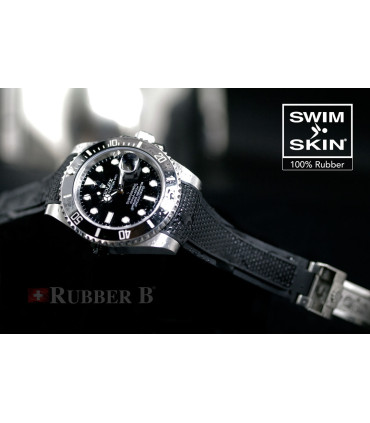 Rubber B strap Swimskin Ballistic Black