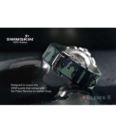 RubberB strap SwimSkin Twill for Patek Philippe Nautilus - Camo