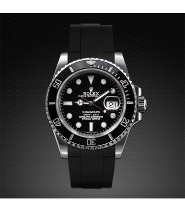 Rubber B strap M206 Pacific Blue with buckle for Submariner Ceramic 41mm