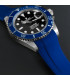 Rubber B strap M206 Pacific Blue with buckle for Submariner Ceramic 41mm