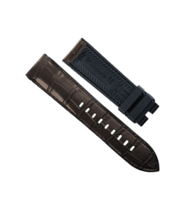 Rubber B strap Alligator SwimSkin PS22 Espresso Brown