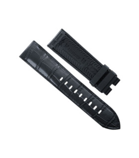 Rubber B strap Alligator SwimSkin PS24 Black