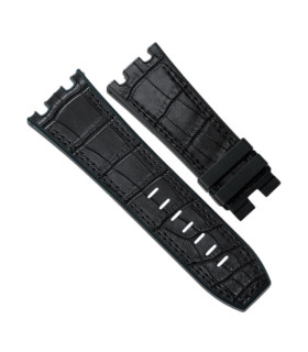 Rubber B strap APC44 Alligator SwimSkin  Black 