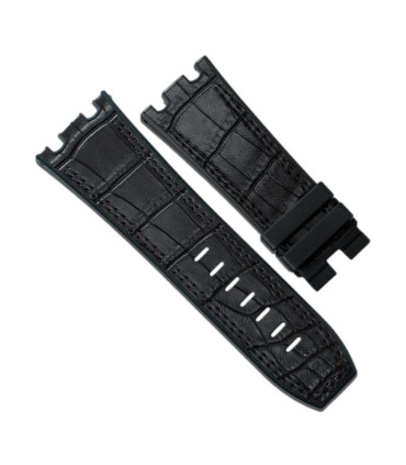 Rubber B strap APC44 Alligator SwimSkin  Black 