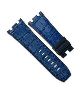 Rubber B strap APC44 Alligator SwimSkin  Navy 