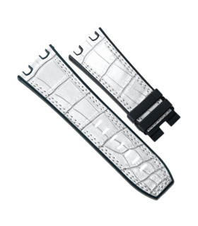 Rubber B strap APC44 Alligator SwimSkin  White 