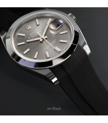 Rubber B strap M236 Black with buckle