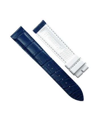 Rubber B strap ST20 Alligator SwimSkin White/Blue