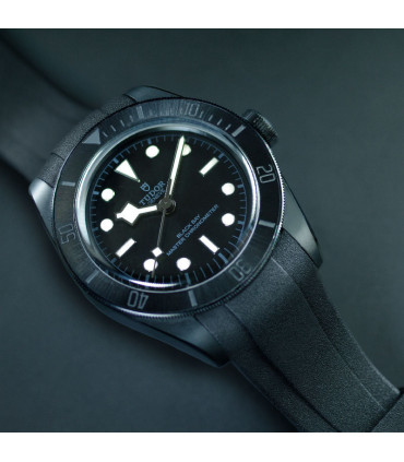 RubberB strap T805 for Tudor Heritage Black Bay Ceramic - Black