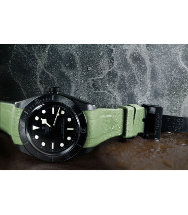 RubberB strap T805 for Tudor Heritage Black Bay Ceramic - Military Green