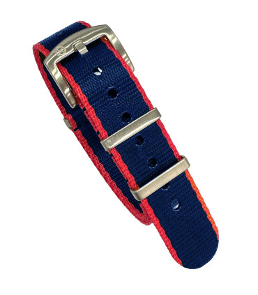Seat Belt NATO watch strap - Red/Blue