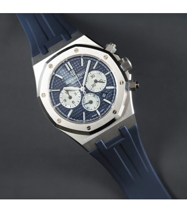 Rubber B Strap APB41 Abyss Blue for Audemars Piguet Royal Oak 41mm on Leather or Bracelet - Classic Series