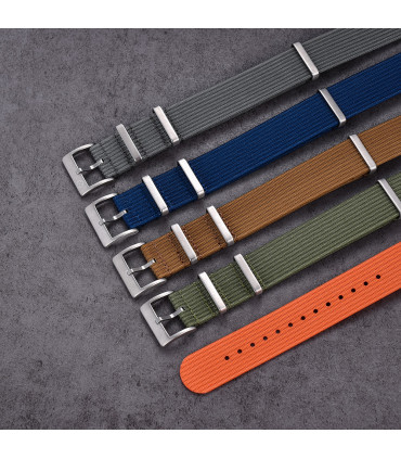 KronoKeeper ribbed nato strap - Navy blue